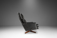 Load image into Gallery viewer, Mid-Century Scandinavian Modern Lounge Chair w/ Matching Ottoman in Leather by Fredrik A. Kayser for Vatne Møbler, Norway, c. 1960s-ABT Modern