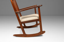 Load image into Gallery viewer, Mid-Century Scandinavian Modern Rocking Chair in Solid Teak & Bouclé by Yngve Ekström for Swedese, Sweden, c. 1960s-ABT Modern