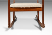 Load image into Gallery viewer, Mid-Century Scandinavian Modern Rocking Chair in Solid Teak & Bouclé by Yngve Ekström for Swedese, Sweden, c. 1960s-ABT Modern