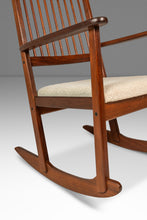 Load image into Gallery viewer, Mid-Century Scandinavian Modern Rocking Chair in Solid Teak & Bouclé by Yngve Ekström for Swedese, Sweden, c. 1960s-ABT Modern