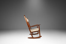 Load image into Gallery viewer, Mid-Century Scandinavian Modern Rocking Chair in Solid Teak & Bouclé by Yngve Ekström for Swedese, Sweden, c. 1960s-ABT Modern