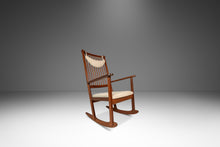 Load image into Gallery viewer, Mid-Century Scandinavian Modern Rocking Chair in Solid Teak & Bouclé by Yngve Ekström for Swedese, Sweden, c. 1960s-ABT Modern
