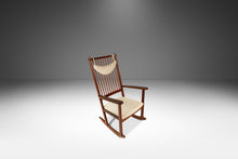 Load image into Gallery viewer, Mid-Century Scandinavian Modern Rocking Chair in Solid Teak & Bouclé by Yngve Ekström for Swedese, Sweden, c. 1960s-ABT Modern