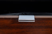 Load image into Gallery viewer, Mid Century Walnut Credenza with the Original Vinyl Top and Chrome Detailing by Stow Davis, c. 1960s-ABT Modern