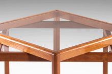 Load image into Gallery viewer, Minimalist Danish Modern Teak End Tables with Smoked Glass Tops, c. 1970s-ABT Modern