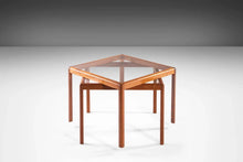 Load image into Gallery viewer, Minimalist Danish Modern Teak End Tables with Smoked Glass Tops, c. 1970s-ABT Modern