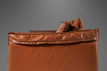 Load image into Gallery viewer, Modern Low Profile Loveseat Sofa in Cognac Brown Leather in the Manner of Niels Eilersen, USA, c. 1980's-ABT Modern