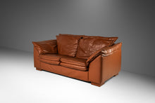 Load image into Gallery viewer, Modern Low Profile Loveseat Sofa in Cognac Brown Leather in the Manner of Niels Eilersen, USA, c. 1980's-ABT Modern
