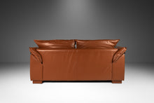 Load image into Gallery viewer, Modern Low Profile Loveseat Sofa in Cognac Brown Leather in the Manner of Niels Eilersen, USA, c. 1980's-ABT Modern