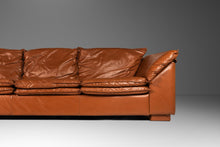 Load image into Gallery viewer, Modern Low Profile Three-Seater Sofa in Cognac Brown Leather in the Manner of Niels Eilersen, USA, c. 1980's-ABT Modern