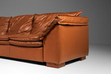 Load image into Gallery viewer, Modern Low Profile Three-Seater Sofa in Cognac Brown Leather in the Manner of Niels Eilersen, USA, c. 1980's-ABT Modern
