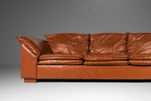 Load image into Gallery viewer, Modern Low Profile Three-Seater Sofa in Cognac Brown Leather in the Manner of Niels Eilersen, USA, c. 1980's-ABT Modern