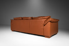 Load image into Gallery viewer, Modern Low Profile Three-Seater Sofa in Cognac Brown Leather in the Manner of Niels Eilersen, USA, c. 1980's-ABT Modern