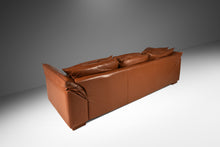 Load image into Gallery viewer, Modern Low Profile Three-Seater Sofa in Cognac Brown Leather in the Manner of Niels Eilersen, USA, c. 1980's-ABT Modern