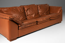 Load image into Gallery viewer, Modern Low Profile Three-Seater Sofa in Cognac Brown Leather in the Manner of Niels Eilersen, USA, c. 1980's-ABT Modern