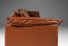 Load image into Gallery viewer, Modern Low Profile Three-Seater Sofa in Cognac Brown Leather in the Manner of Niels Eilersen, USA, c. 1980's-ABT Modern