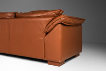 Load image into Gallery viewer, Modern Low Profile Three-Seater Sofa in Cognac Brown Leather in the Manner of Niels Eilersen, USA, c. 1980's-ABT Modern