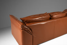 Load image into Gallery viewer, Modern Low Profile Three-Seater Sofa in Cognac Brown Leather in the Manner of Niels Eilersen, USA, c. 1980's-ABT Modern