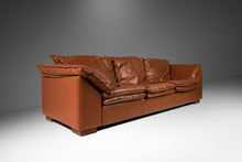Load image into Gallery viewer, Modern Low Profile Three-Seater Sofa in Cognac Brown Leather in the Manner of Niels Eilersen, USA, c. 1980's-ABT Modern