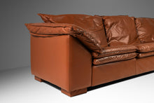Load image into Gallery viewer, Modern Low Profile Three-Seater Sofa in Cognac Brown Leather in the Manner of Niels Eilersen, USA, c. 1980's-ABT Modern