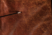 Load image into Gallery viewer, ON HOLD Art Deco Mid-Century Modern Three-Seater Sofa with Sculptural Arms in Patinaed Leather, USA, c. 1970s-ABT Modern