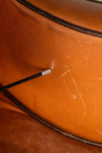 Load image into Gallery viewer, ON HOLD Art Deco Mid-Century Modern Three-Seater Sofa with Sculptural Arms in Patinaed Leather, USA, c. 1970s-ABT Modern