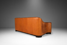 Load image into Gallery viewer, ON HOLD Set of Two Art Deco Mid-Century Modern Sofas with Sculptural Arms in Patinaed Leather, USA, c. 1970s-ABT Modern