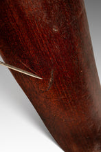 Load image into Gallery viewer, Organic Mid-Century Modern Accent Table Carved from Solid Mahogany w/ Interlocking Legs & Glass Top, USA, c. 1970's-ABT Modern