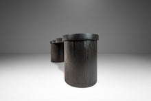 Load image into Gallery viewer, Organic Modern Hand-Shaped & Turned Sculptural Bench in Solid Ebonized Ash by Mark Leblanc for Mark Leblanc Studios, USA, c. 2023-ABT Modern