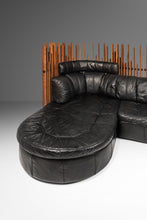 Load image into Gallery viewer, Organic Modern "Isle D'Palm" Modular Sofa in Leather and Palm Wood by Pacific Green, Australia, c. 2000s-ABT Modern
