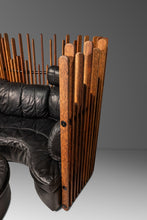 Load image into Gallery viewer, Organic Modern "Isle D'Palm" Modular Sofa in Leather and Palm Wood by Pacific Green, Australia, c. 2000s-ABT Modern