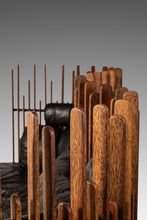 Load image into Gallery viewer, Organic Modern "Isle D'Palm" Modular Sofa in Leather and Palm Wood by Pacific Green, Australia, c. 2000s-ABT Modern