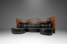Load image into Gallery viewer, Organic Modern "Isle D'Palm" Modular Sofa in Leather and Palm Wood by Pacific Green, Australia, c. 2000s-ABT Modern