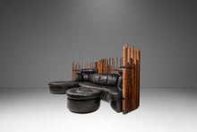 Load image into Gallery viewer, Organic Modern "Isle D'Palm" Modular Sofa in Leather and Palm Wood by Pacific Green, Australia, c. 2000s-ABT Modern