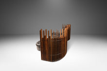 Load image into Gallery viewer, Organic Modern "Isle D'Palm" Modular Sofa in Leather and Palm Wood by Pacific Green, Australia, c. 2000s-ABT Modern