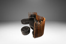 Load image into Gallery viewer, Organic Modern "Isle D'Palm" Modular Sofa in Leather and Palm Wood by Pacific Green, Australia, c. 2000s-ABT Modern