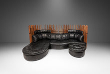 Load image into Gallery viewer, Organic Modern "Isle D'Palm" Modular Sofa in Leather and Palm Wood by Pacific Green, Australia, c. 2000s-ABT Modern