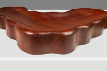 Load image into Gallery viewer, Organic Modern Serving Tray / Key Holder / Catch-All Hand-Carved in Solid Sapele by Mark Leblanc for Leblanc Studios, USA, c. 2020's-ABT Modern