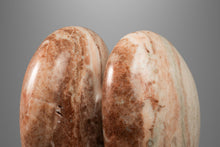 Load image into Gallery viewer, Organic Modern "Void Leading to Breath" Sculpture in Solid Pink Alabaster w/ Solid Aluminum Base by Mark Leblanc for Leblanc Studios-ABT Modern