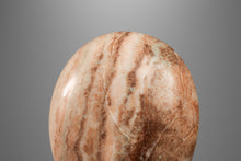 Load image into Gallery viewer, Organic Modern "Void Leading to Breath" Sculpture in Solid Pink Alabaster w/ Solid Aluminum Base by Mark Leblanc for Leblanc Studios-ABT Modern