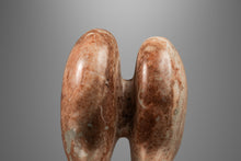 Load image into Gallery viewer, Organic Modern "Void Leading to Breath" Sculpture in Solid Pink Alabaster w/ Solid Aluminum Base by Mark Leblanc for Leblanc Studios-ABT Modern