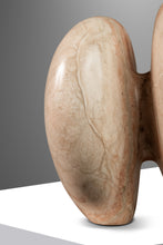 Load image into Gallery viewer, Organic Modern "Void Leading to Breath" Sculpture in Solid Pink Alabaster w/ Solid Aluminum Base by Mark Leblanc for Leblanc Studios-ABT Modern