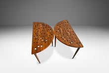 Load image into Gallery viewer, Pair of Mid-Century Modern End Tables / Custom Design Coffee Table in Solid Walnut, USA, c. 1960's-ABT Modern