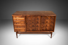Load image into Gallery viewer, Patinaed Daniska Group Modernist Credenza with Button-Tufted Doors in Walnut by Salvatore Bevelacqua, USA, c. 1950s-ABT Modern