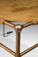 Load image into Gallery viewer, Perfectly Patinaed Petite Mid-Century Modern Accent Bench in Animal Hide & Leather After T.H. Robsjohn-Gibbings, USA, c. 1980's-ABT Modern