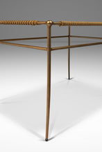 Load image into Gallery viewer, Perfectly Patinaed Petite Mid-Century Modern Accent Bench in Animal Hide & Leather After T.H. Robsjohn-Gibbings, USA, c. 1980's-ABT Modern