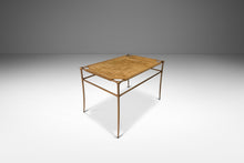 Load image into Gallery viewer, Perfectly Patinaed Petite Mid-Century Modern Accent Bench in Animal Hide & Leather After T.H. Robsjohn-Gibbings, USA, c. 1980's-ABT Modern