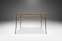 Load image into Gallery viewer, Perfectly Patinaed Petite Mid-Century Modern Accent Bench in Animal Hide & Leather After T.H. Robsjohn-Gibbings, USA, c. 1980's-ABT Modern