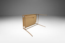 Load image into Gallery viewer, Perfectly Patinaed Petite Mid-Century Modern Accent Bench in Animal Hide & Leather After T.H. Robsjohn-Gibbings, USA, c. 1980's-ABT Modern