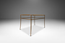 Load image into Gallery viewer, Perfectly Patinaed Petite Mid-Century Modern Accent Bench in Animal Hide & Leather After T.H. Robsjohn-Gibbings, USA, c. 1980's-ABT Modern